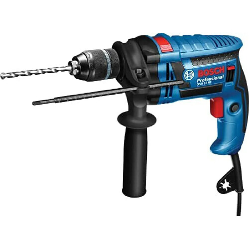 Bosch Perceuse-visseuse à Percussion GSB 13 RE (600 W, avec Butée de Profondeur 210 mm, Mandrin Automatique 13 mm, boite carton)