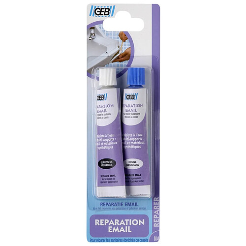 pâte de réparation pour éclats d'émail importants - 2 tubes 20 g - sous blister - geb