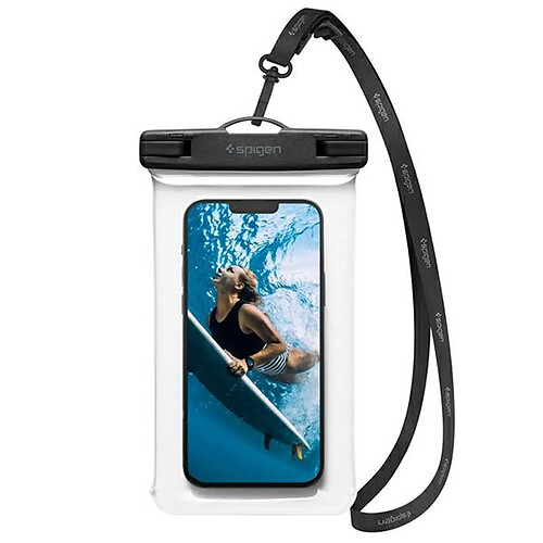 spigen waterproof coque a601 universel przezroczysty/crystal transparent amp04526