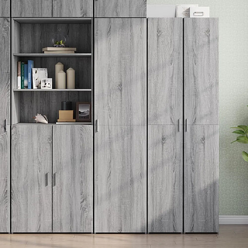 vidaXL Buffet haut sonoma gris 45x42,5x185 cm bois d'ingénierie