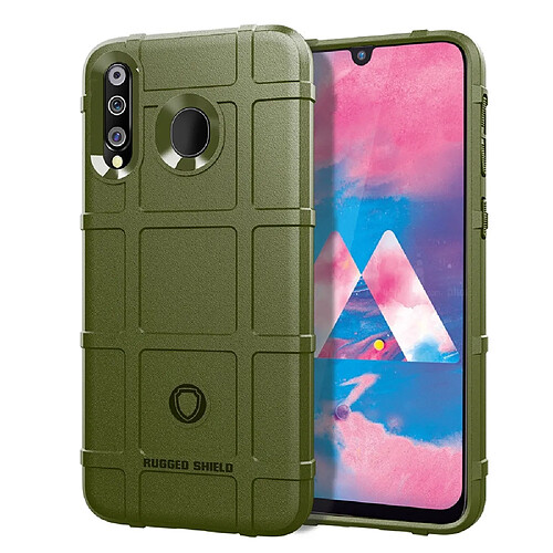 Wewoo Coque Souple Housse en silicone à couverture totale pour de protection antichoc Galaxy M30 vert armée