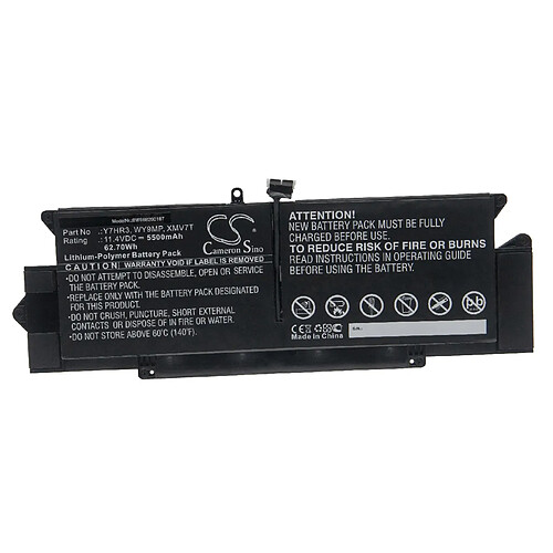 vhbw Batterie compatible avec Dell Latitude 7410 ordinateur portable Notebook (5500mAh, 11,4V, Li-polymère)