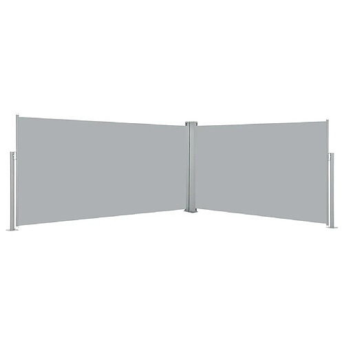 vidaXL Auvent latéral rétractable 160x600 cm Gris