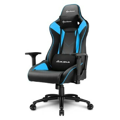 Sharkoon Elbrus 3 Siège Gamer Inclinaison Conventionnelle Simili Cuir Synthétique Acier Bleu