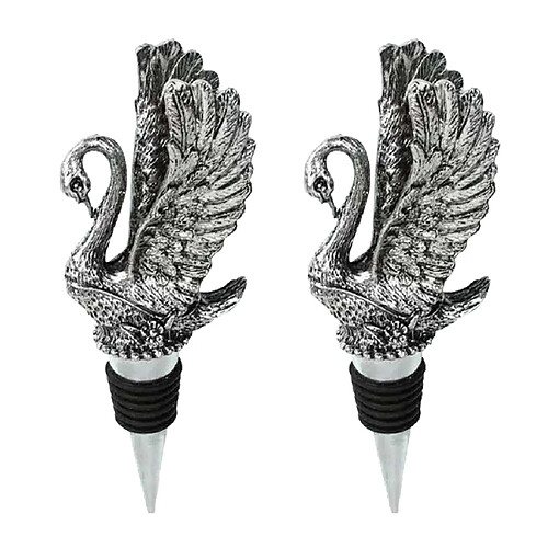 2 Pcs Noël Bouteille De Vin En Métal Stopper Parties Bar Fournitures Fantôme Oiseau En Forme