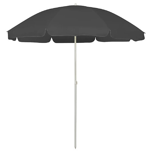 vidaXL Parasol de plage Anthracite 240 cm