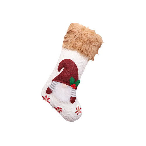 C333 Edge cru Chaussettes de Noël Chaussettes de Noël sans visage Chaussettes de Noël Décoration de Noël Pendentif suspendu pour la fête de Noël