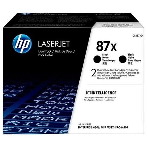 HP 87X Toners Pack de 2 Noir CF287XD