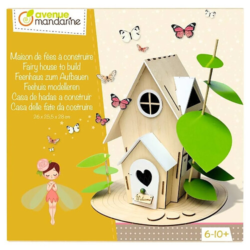 Avenue Mandarine Boîte créative - Maison de fées à construire - 25 x 22 x 28 cm