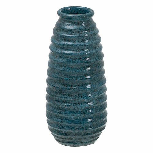 BigBuy Home Vase Bleu Céramique 16 x 16 x 40 cm