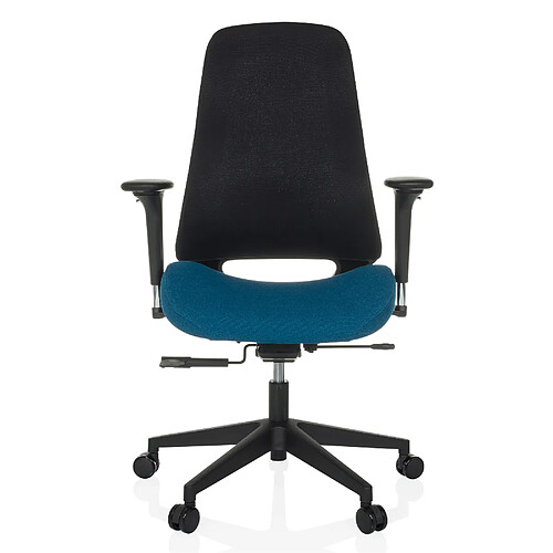 Chaise de bureau / chaise pivotante HENFIELD B Tissu bleu foncé hjh OFFICE