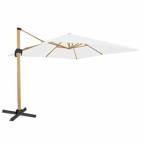 BigBuy Outdoor Parasol Tiber Graphite Aluminium bois de teck 300 x 400 x 250 cm