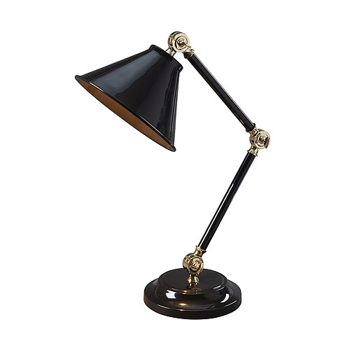 Elstead Lighting Lampe de table 1 lumière noire, laiton poli, E27