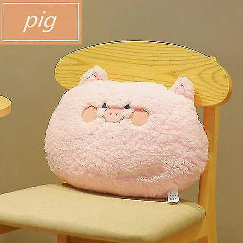 Universal 35 cm de peluche caricature Animal Porce moelleux doux coussin oreiller de voiture |Oreiller en pelucheï¼ˆpinkï¼ ‰