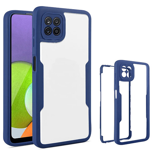 PHONECARE Coque Anti-Crash 360 Protection Avant et Arriére pour Samsung Galaxy A22 5G - Bleu Foncé