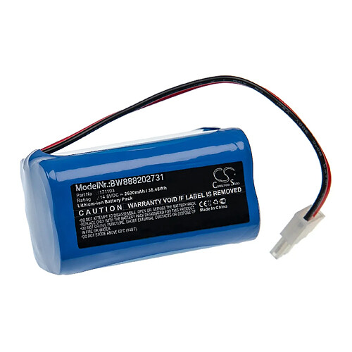 vhbw Batterie remplacement pour Mamibot 171103 pour aspirateur, robot électroménager (2600mAh, 14,8V, Li-ion)