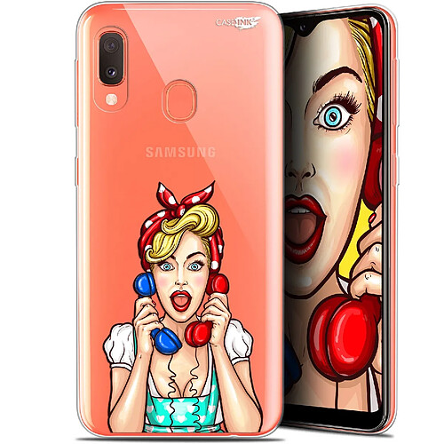 Caseink Coque arrière Samsung Galaxy A20E (5.8 ) Gel HD [ Nouvelle Collection - Souple - Antichoc - Imprimé en France] Calling Girl