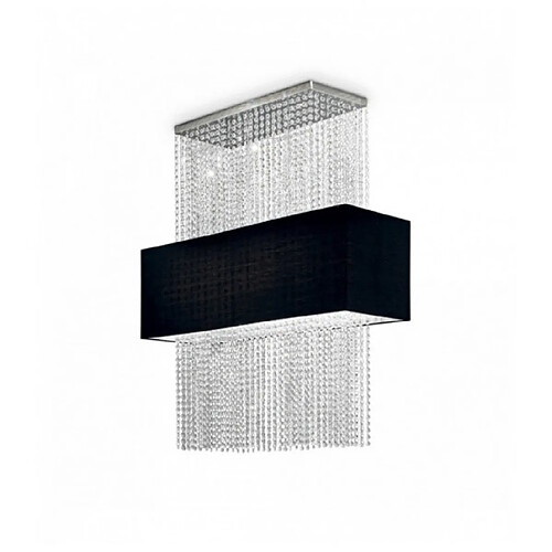 Ideal Lux Suspension Noire en cristal PHOENIX 5 ampoules