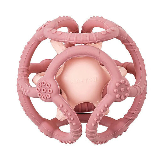 Set de 2 balles en Silicone vieux rose - Nattou