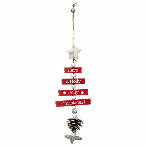 Paris Prix Sujet de Noël Sapin Étoile 33cm Rouge & Blanc