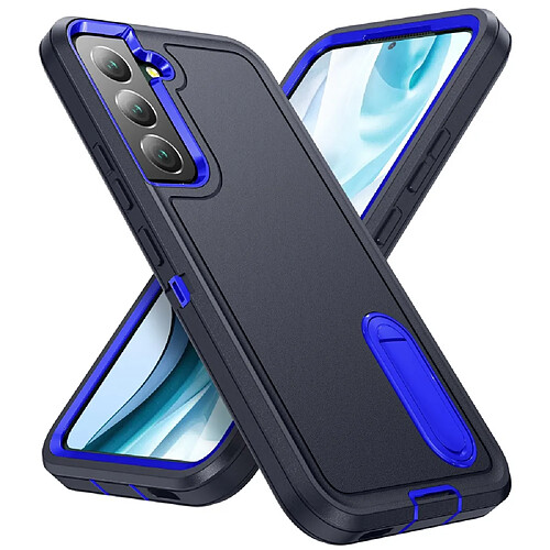 Coque en TPU avec béquille Bleu foncé/saphir pour votre Samsung Galaxy S22 5G