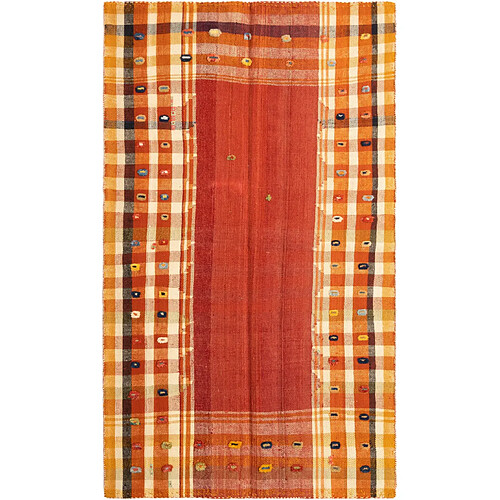 Vidal Tapis de laine 213x125 rouge Jajim