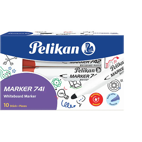 Pelikan Marqueur pour tableau blanc 741, rouge ()