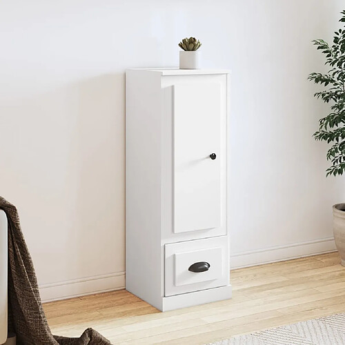 vidaXL Buffet haut blanc 36x35,5x103,5 cm bois d'ingénierie