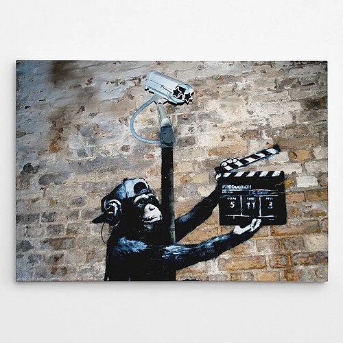 EPIKASA Impression sur Toile Banksy Singe Directeur