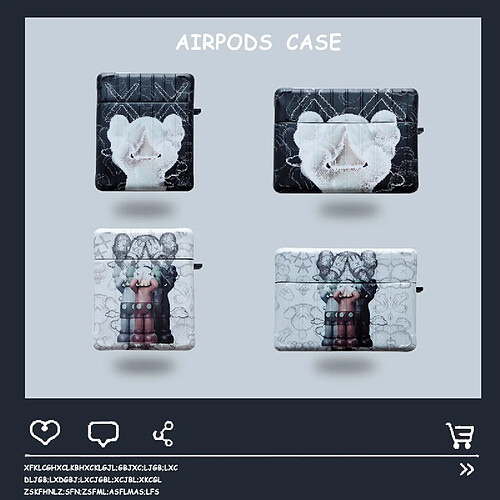 GUPBOO Airpods Coque Housse Étui Protecteur Compatible pour AirPods Pro-Caricature de poupée Sesame Street