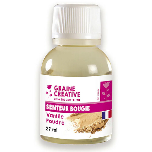 Graines Creatives Parfum pour bougie - Senteur Vanille poudrée - 27 ml