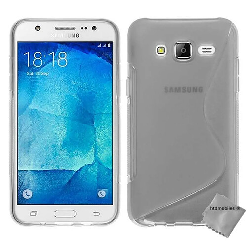 Htdmobiles Coque silicone gel fine pour Samsung Galaxy J3 (2016) + verre trempe - TRANSPARENT