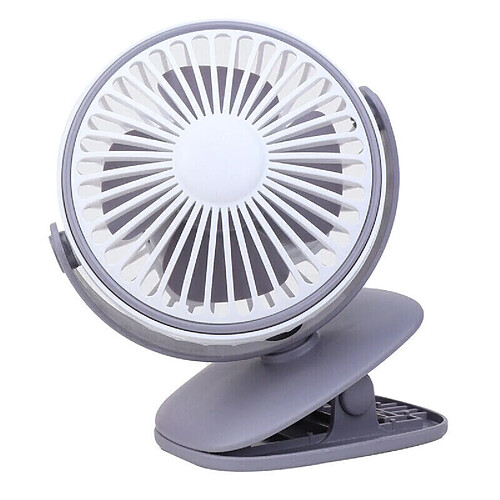 (Ventilateur à Clip Gris) Ventilateur Sans Fil Télescopique Pliant De Refroidissement Portable Sans Fil Rechargeable