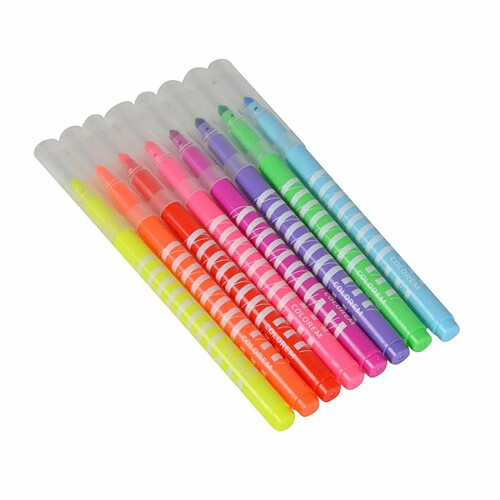 Paris Prix Lot de 8 Feutres Pointe Fine Fluo Multicolore