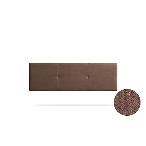 Tête de Lit Tapisée ALMA Aqualine - 90 x 50 cm - Chocolat - Moonia