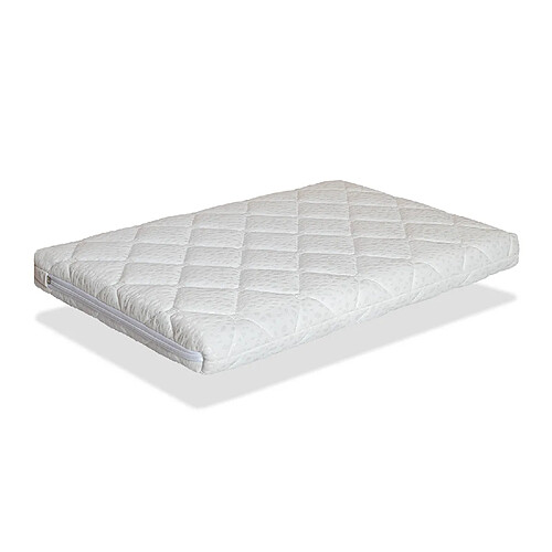 Dormalit Matelas Bébé Berceau 80x40 Epaisseur 7 CM MINI CARAMEL - Déhoussable, Noyau en mousse perforée et Respirant