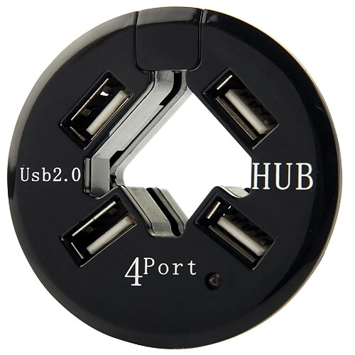 Wewoo Hub USB 2.0 noir 4 Ports USB 2.0 Haute Vitesse