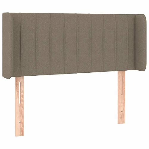 Maison Chic Tête de lit moderne avec oreilles pour chambre - Décoration de lit Taupe 103x16x78/88 cm Tissu -MN18982