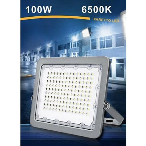 Tradex LED 100W ULTRA SLIM OUTDOOR GREY IP65 LIGHT 6500K 4000K 3000K FS100