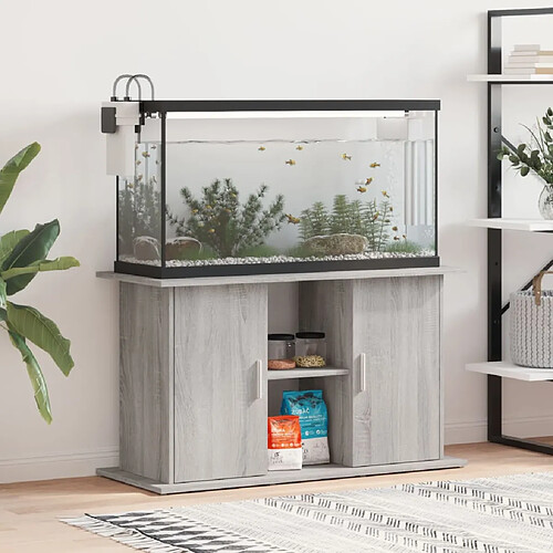 vidaXL Support pour aquarium sonoma gris 101x41x58cm bois d'ingénierie