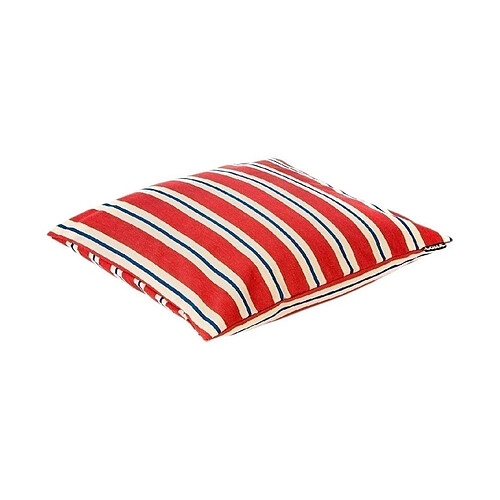 Lona Coussin 100% coton 50 cm Faro rouge - blanc cassé et bleu.