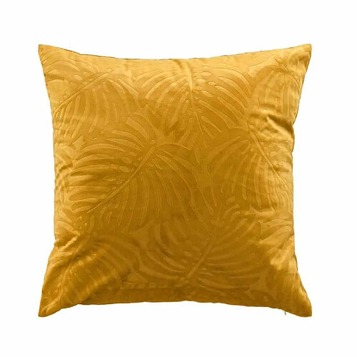 Paris Prix Coussin Déco Velours Analia 50x50cm Ocre