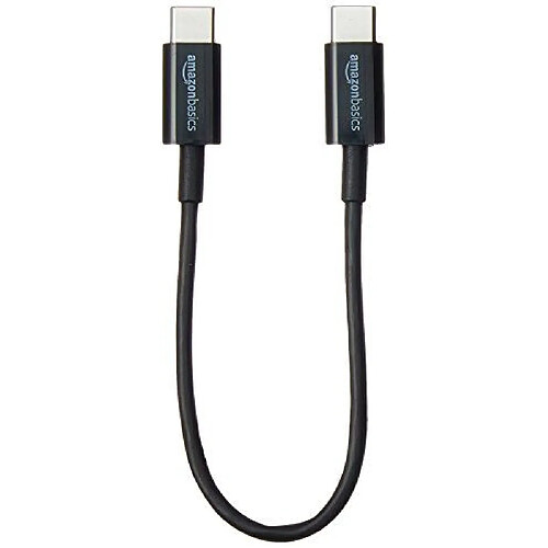 Basics USB Type C to USB Type C Cable - 6 Inches 15.2 Centimeters - Black