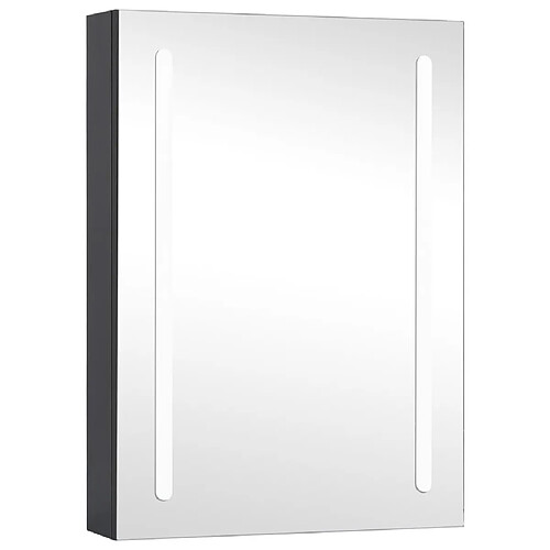 Maison Chic Armoire de salle de bain,Meuble de rangement,Meuble haut à miroir LED 50x13x70 cm -GKD212845