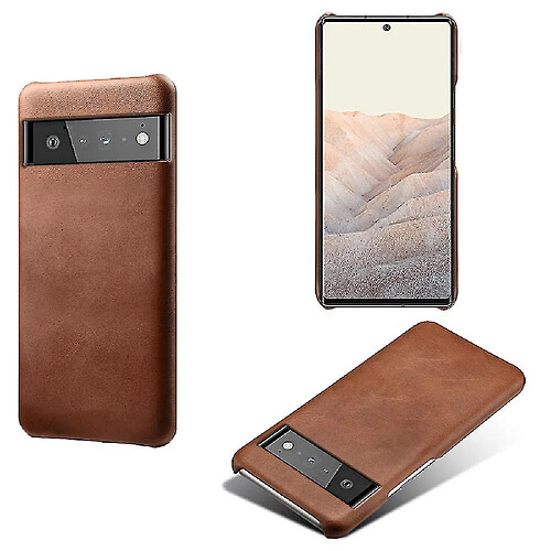 Universal Étui de téléphone en cuir Brown Google Pixel 6 PU