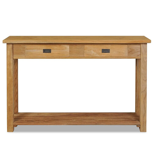 Maison Chic Table console | Meuble d'entrée | Table d'appoint teck massif 120x30x80 cm -GKD24699