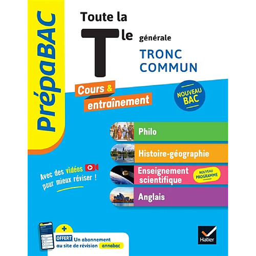 Toute la terminale générale : philo, histoire géographie, enseignement scientifique, anglais : nouveau bac · Occasion