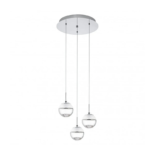 EGLO Suspension MONTEFIO 1 3 ampoules chrome Diamètre 40 Cm