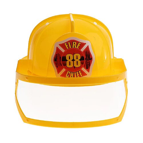 Casque De Sécurité Pompier De Simulation Réglable Pompier Chapeau Chapeau Jouet Jaune