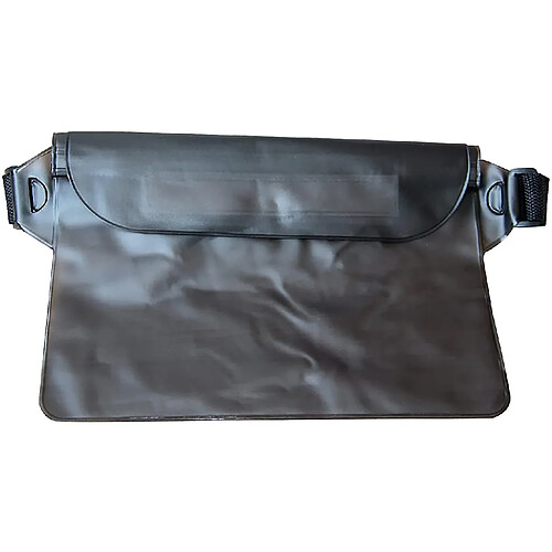 Universal Sac à poche imperméable avec sangle de taille, caisse de téléphonie de bandoulière accessoires de plage, sac flottant (noir)